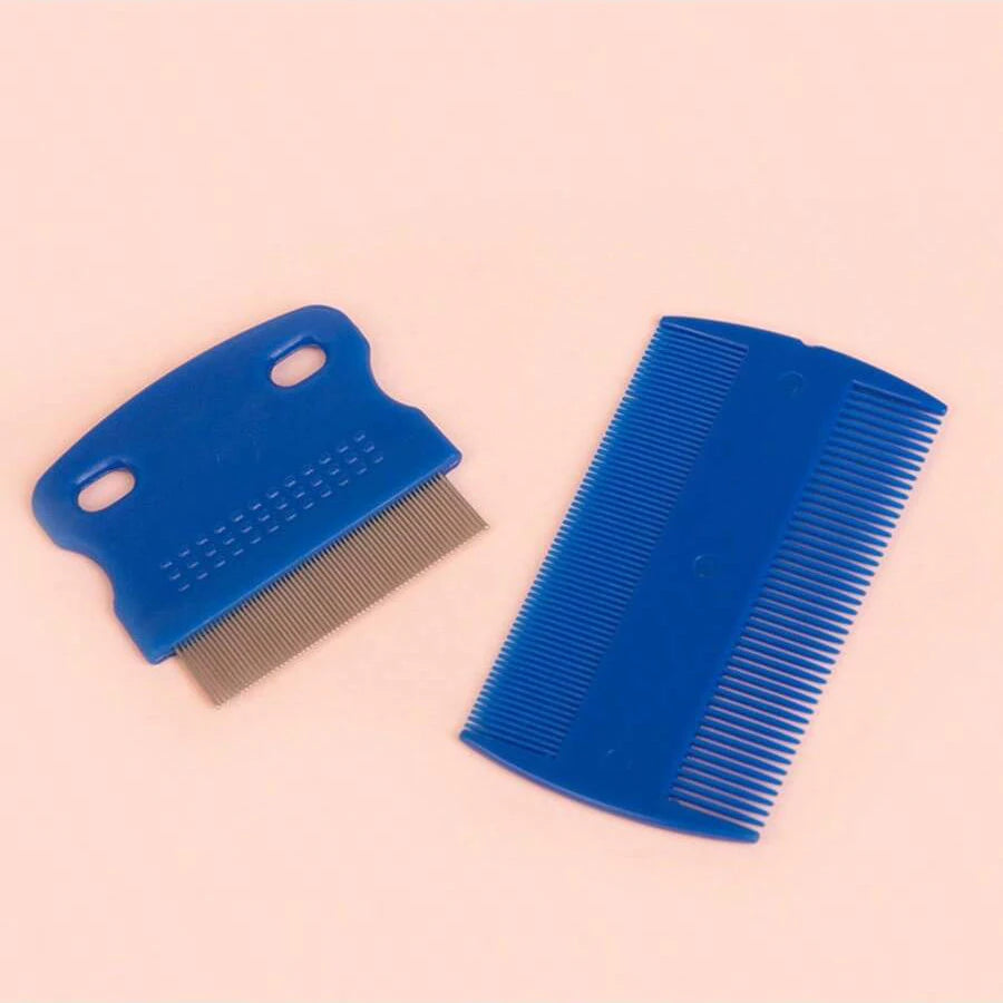 4 Pack Flea Lice Comb- Stainless Steel-Rounded Teeth- Double Sided- Professional-Pet Tear Stain Remover-Pet Grooming