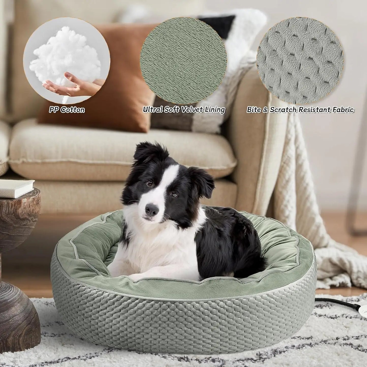 Electric Heated Pet Bed - Waterproof, Washable with Adjustable Timer & Temperature for Cats & Small Dogs-Beds & Blankets