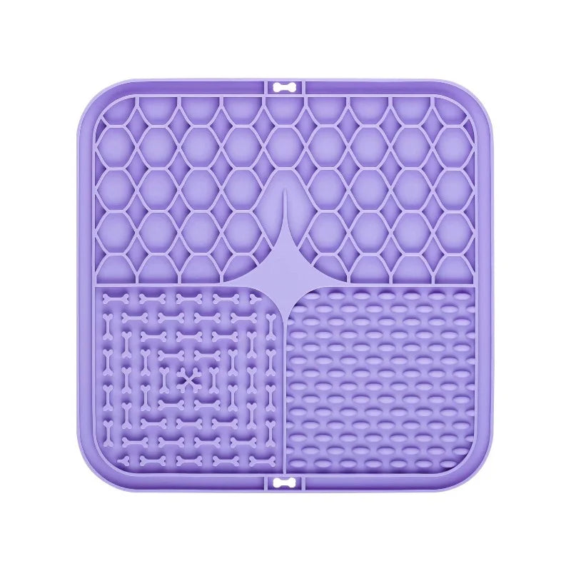Pet Lick Silicone Mat- Dogs Slow Food Plate -Silicone Dog Sucker Food Training- Pet Bowls/Feeding