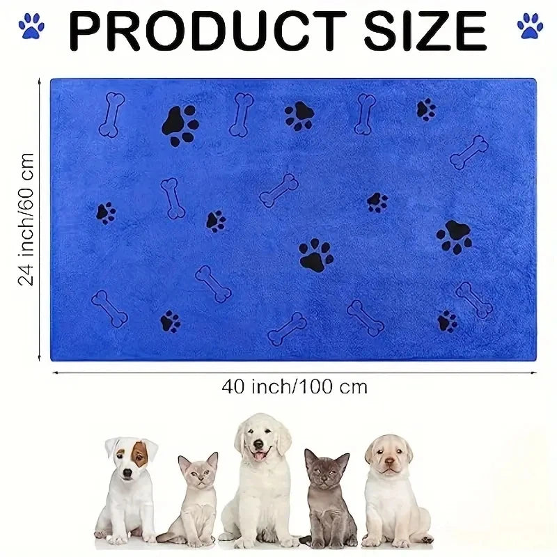 2pcs Soft Microfiber Dog Towels - Quick Drying-Absorbent