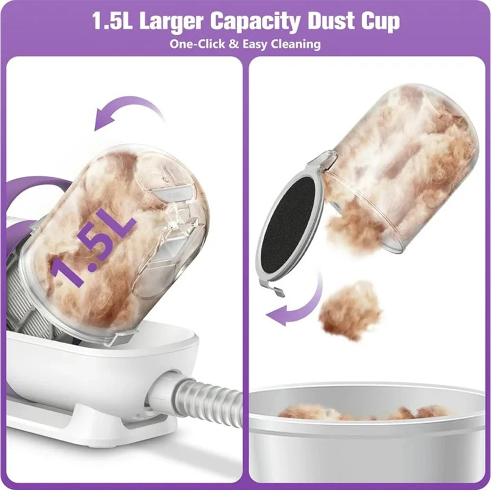 Homeika Pet Grooming Kit&Vacuum 99% Pet Hair Suction,Dog Grooming Vacuum with Nail Grinder/Paw Trimmer/Shedding Brush for DogCat