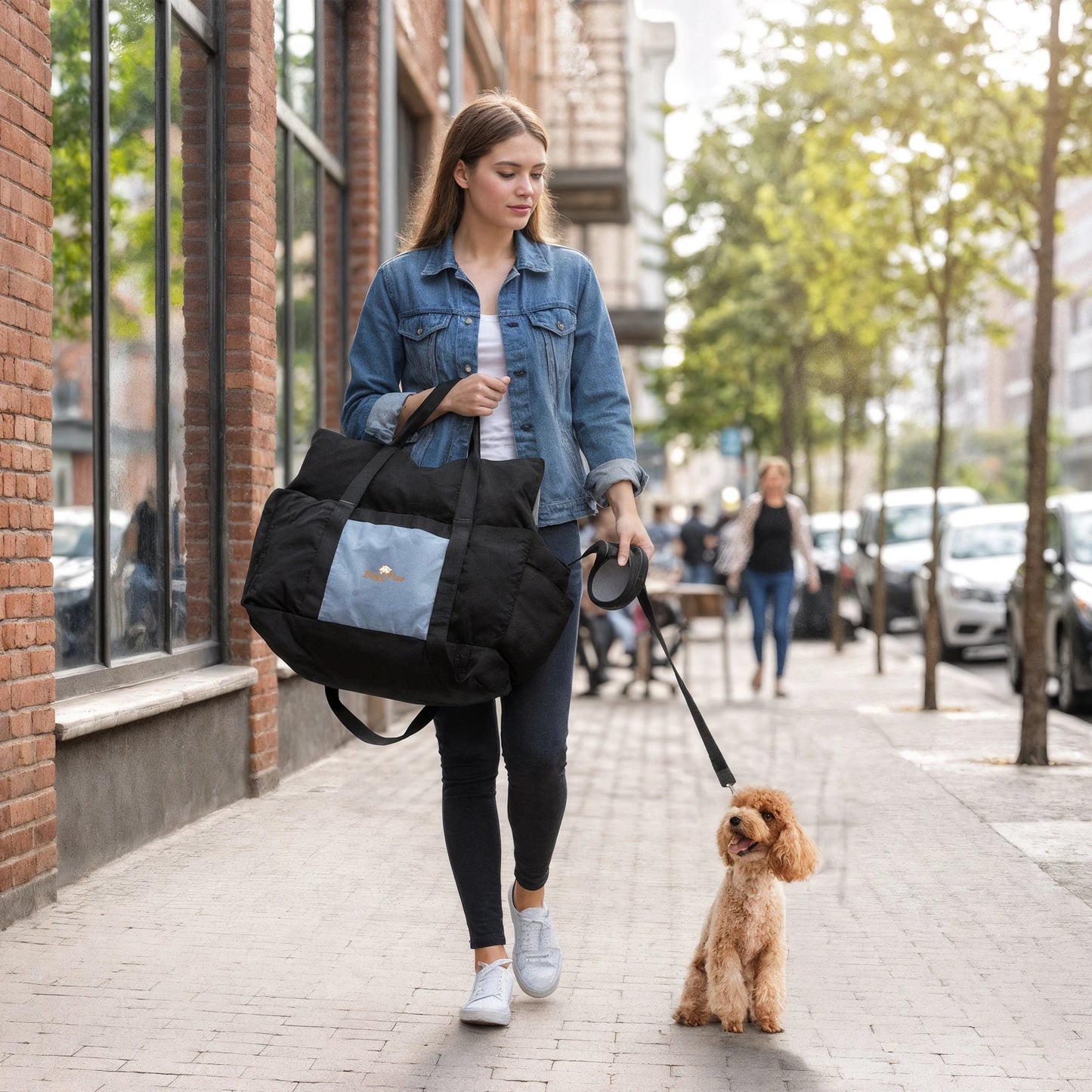 Dog Car Seat -Safe & Cozy Travel Bed/Carrier for Small Dogs, Puppies, Pets up to 22 lbs/10 KG, Clip-On Leash & Storage Pockets