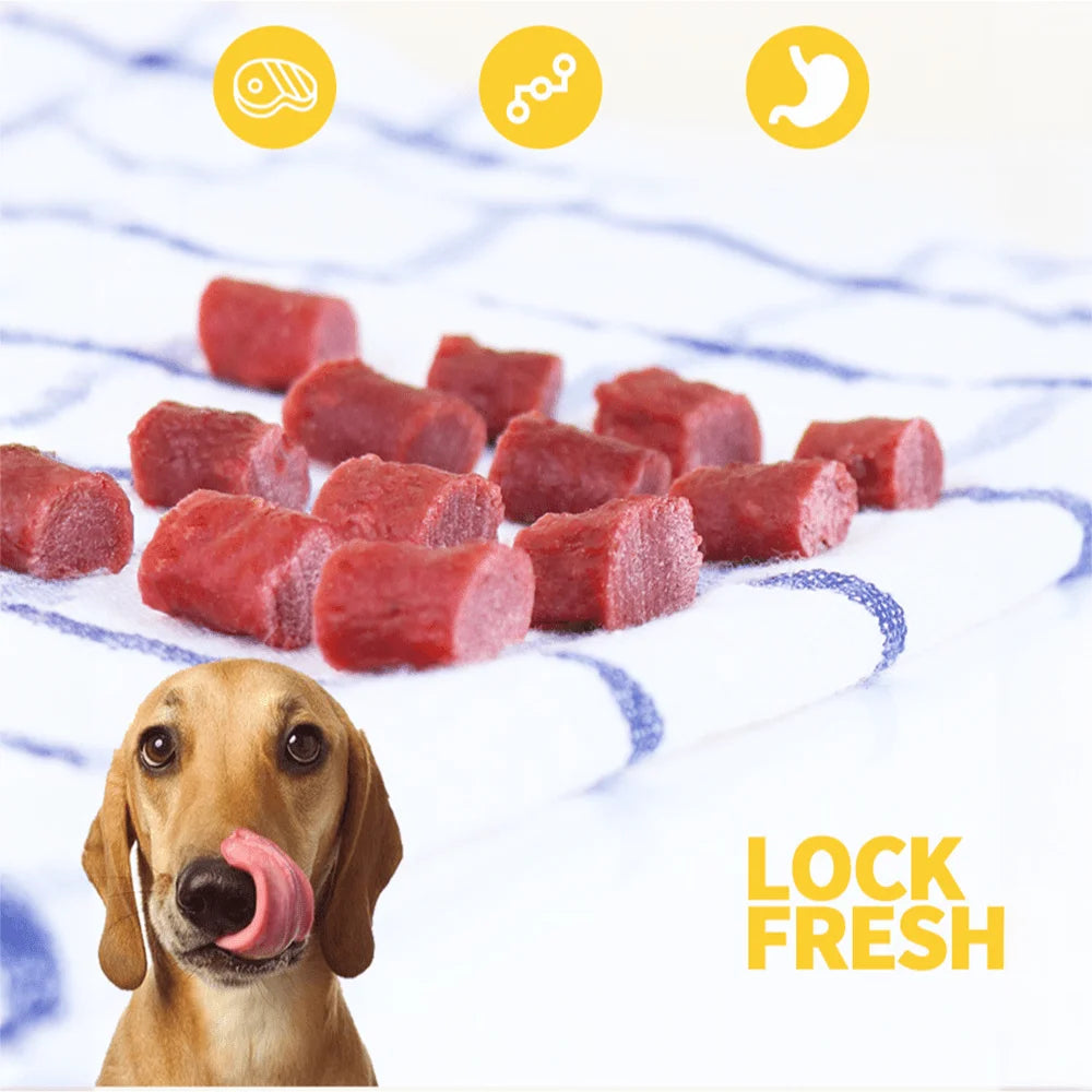 7.05oz/14.11oz(200g/400g) Beef Cube- All Natural Ingredients, Natural Dog Treats, Healthy, Easily Digestible, Dog Chews Long