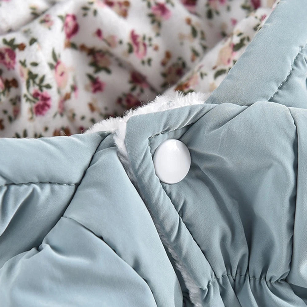 Winter Warm Dog Dress- Princess Bubble Skirt-Hooded Jacket-Costumes/Apparel