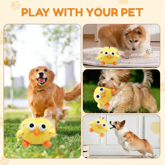 Electronic Pet Dogs Toy Ball Pet Bouncing Jump Balls Squeaky Interactive Dog Plush Doll Toys New Gift Bounce Boredom Toys