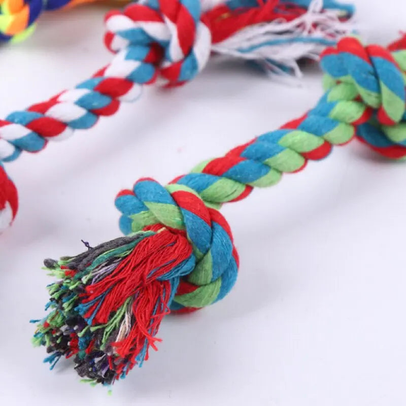 Molar Bite-Resistant Dog Toy- Cotton Rope Knot for Small Dog -Cleaning Teeth- Pet Chew-Dog Toys