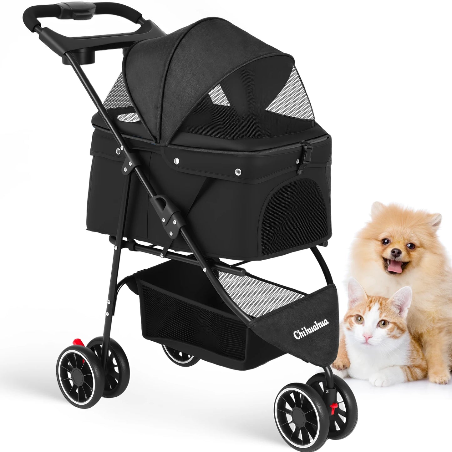 Pet Stroller- For Small Puppy/ Dogs- Foldable-Pet Strollers