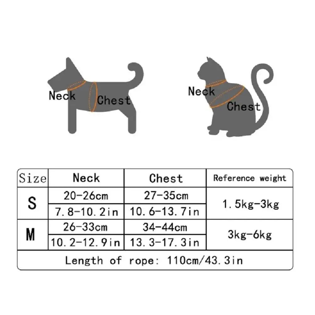 Lovely Small Dog Vest Chest Strap Harness Leash- Collar/Leashes