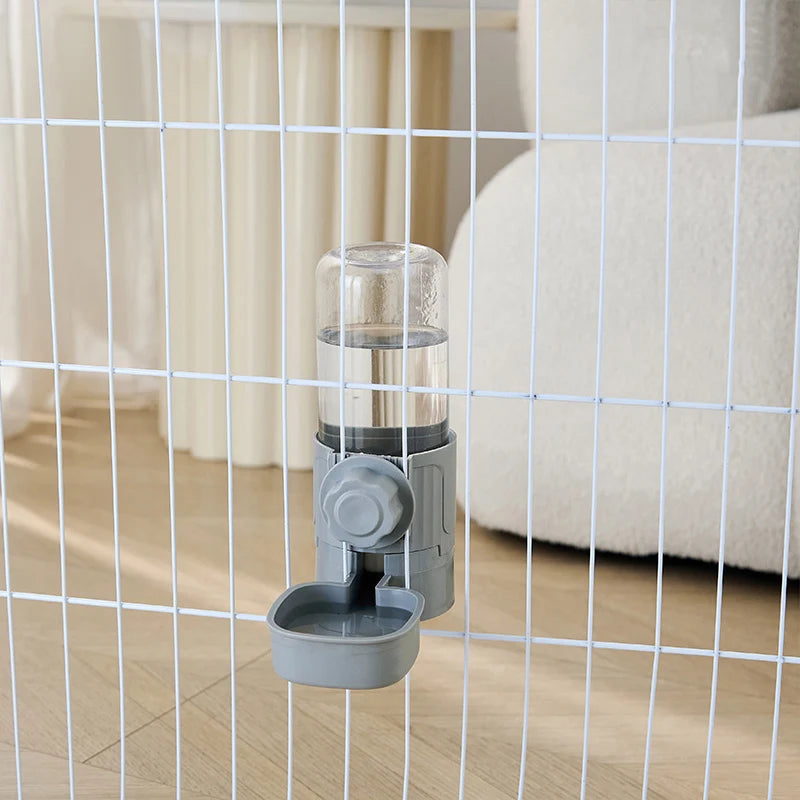 Automatic Pet Feeder/ Waterer Hanging Cage Bowls-Suitable for Small Puppy Dogs Food Container Dispenser Bowl-Pet Bowls/Feeding