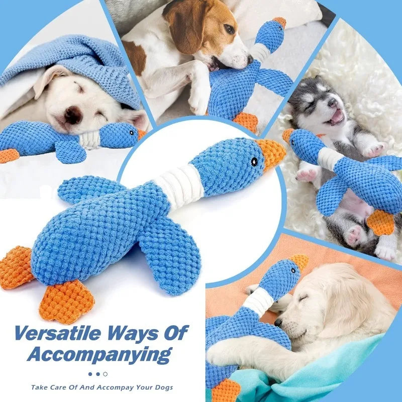 Duck Dog Toys for Aggressive Chewers-Squeak Toy-Dogs Interactive Plush Duck-Dog Toys