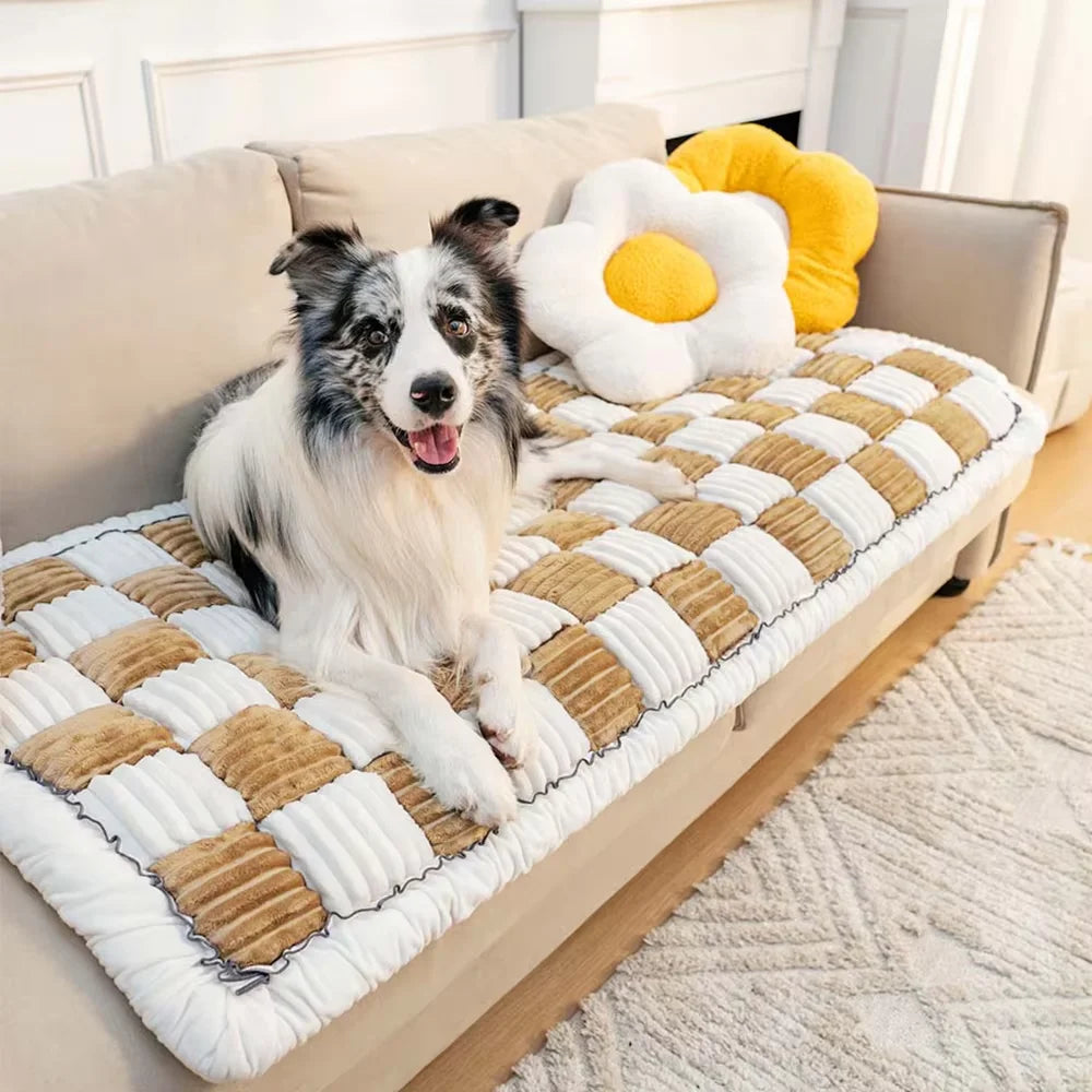 Warm Dog Mat Bed- Car Seat Cover-Blanket- Anti-Slip- Washable Cushion- Sofa Couch Cover Protector-Beds & Blankets