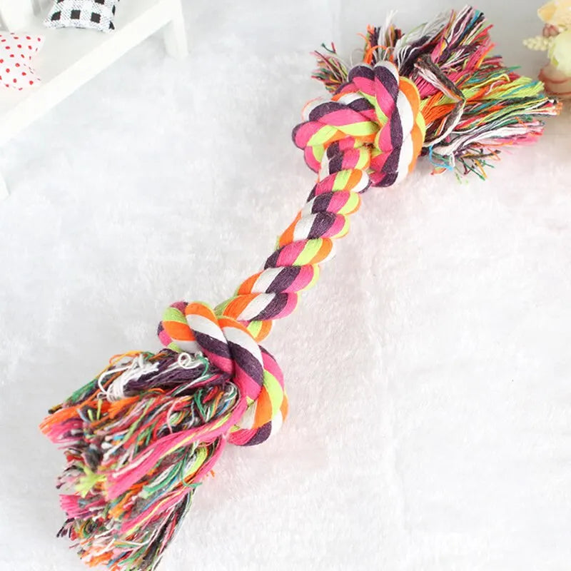 Molar Bite-Resistant Dog Toy- Cotton Rope Knot for Small Dog -Cleaning Teeth- Pet Chew-Dog Toys