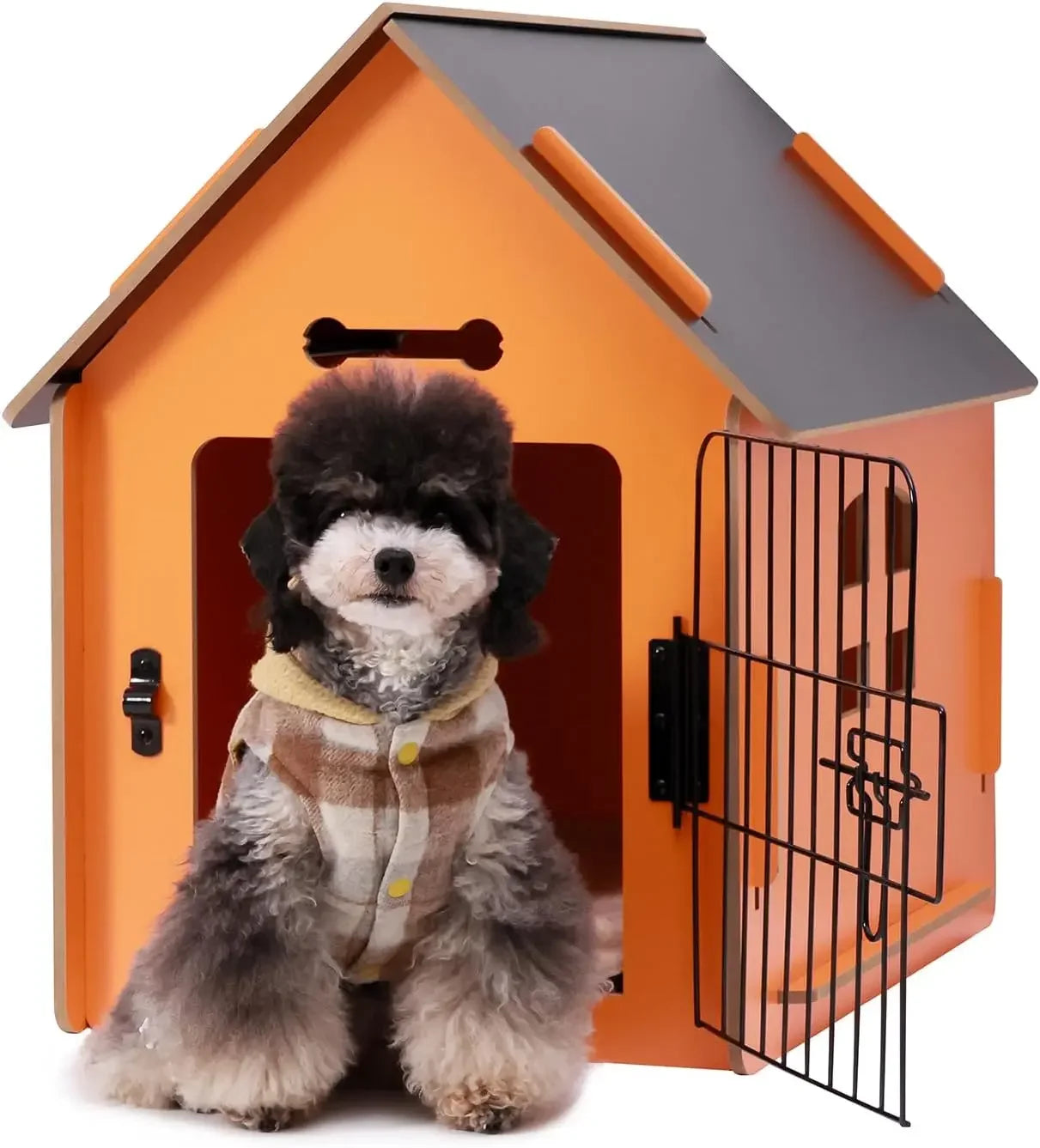 Cute Dog House- Indoor for Small Dogs-Cozy Wooden Design- Small Indoor Bed House