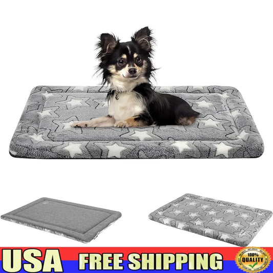 Comfortable Reversible Dog Crate Mat- Washable Pet Sleeping Pad -Lightweight Cool