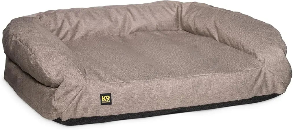 Tough Bolster Nesting Pillow Sofa Dog Bed with Removable Washable Cover - Durable, Water Resistant with Nonskid Bottom - Medium