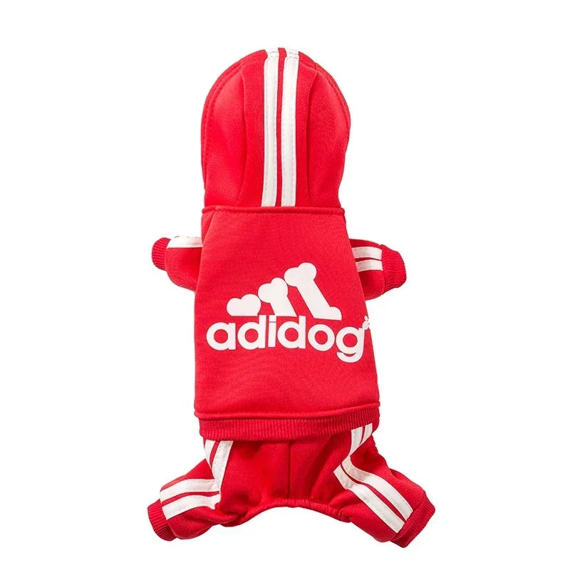 Adidog Dog 4 Leg Jumpsuit- Warm-Hoodies Sweatshirt- Sizes XS-2XL-Costumes/Apparel