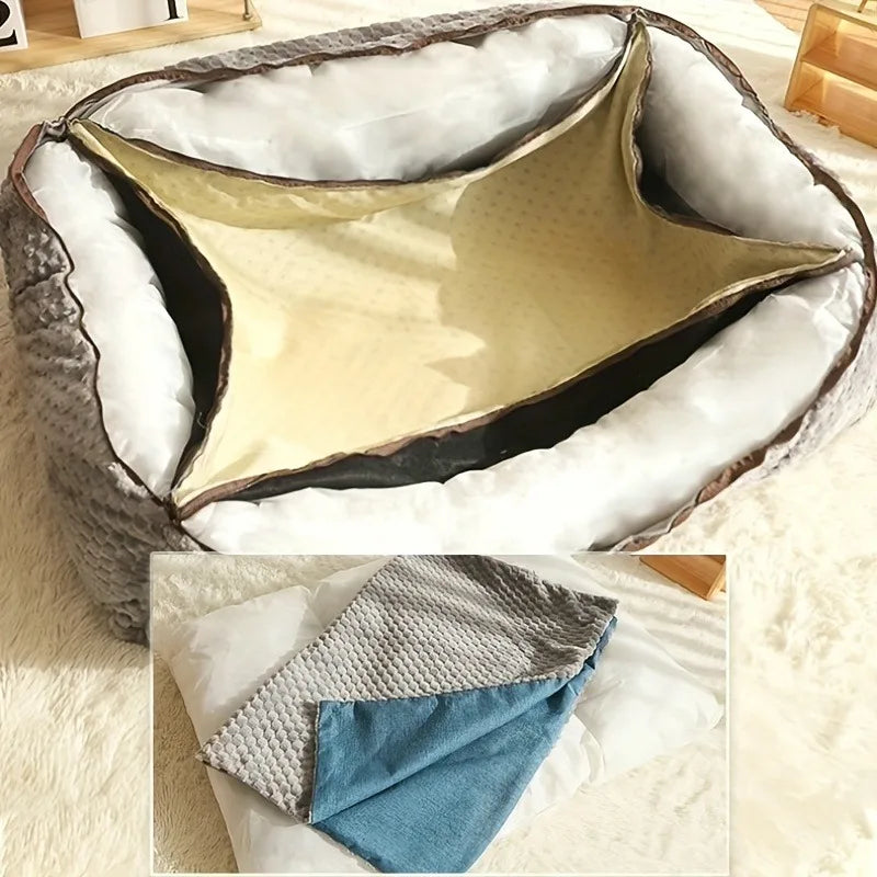 Comfy Cooling Dog Bed-Dog Sofa 47" XXL Size with Double Filling- Machine Washable- Non-Slip Bottom-Breathable