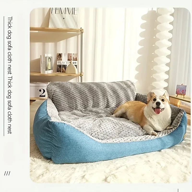 Comfy Cooling Dog Bed-Dog Sofa 47" XXL Size with Double Filling- Machine Washable- Non-Slip Bottom-Breathable
