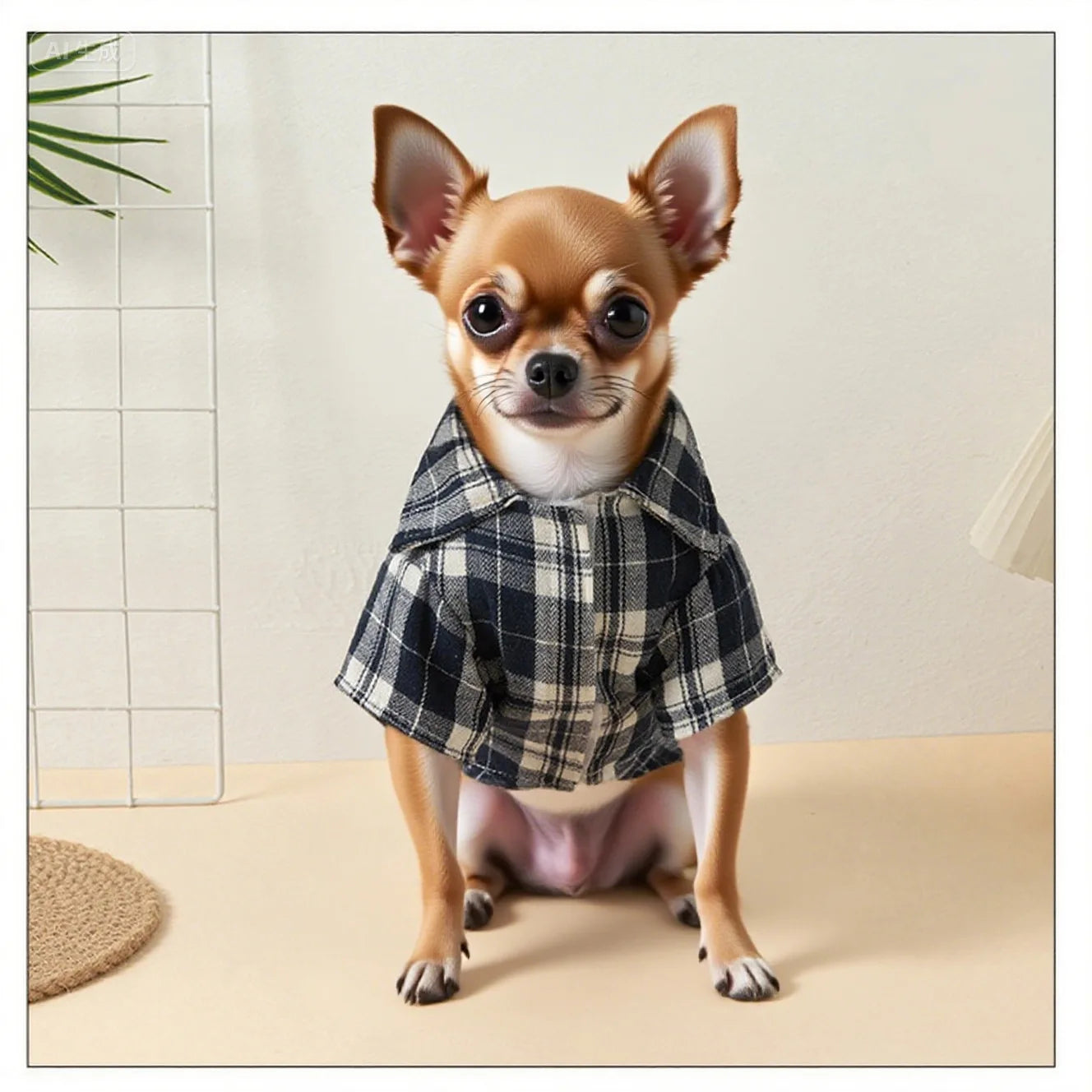 Plaid Pet Polo Shirt - Soft All-Season Holiday Outfit for Small Dogs-8 Colors-Costumes/Apparel