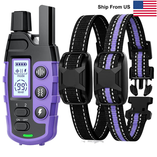 3300 Ft. Electric Dog Training Collar- Remote Control- Waterproof -Pet Behavior For 5lbs to 150lbs- Puppies- With Vibration Shock Beep