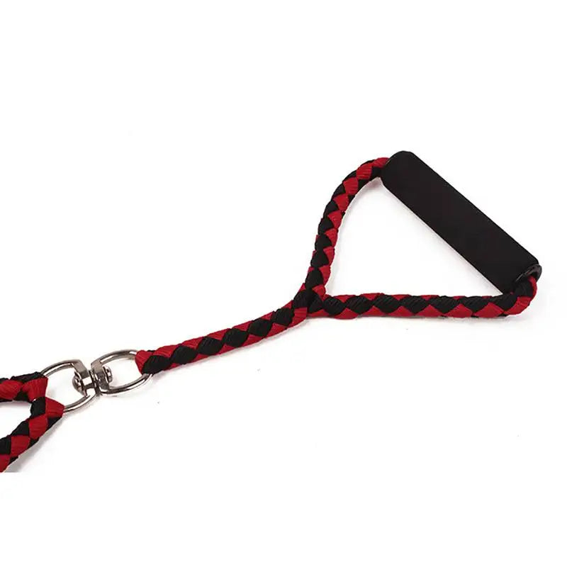 1.4m Pet Double Leash -2 Way Couplers Dog Rope Leash-Elastic Extended  Leash Belt- Outdoor Training for Two Dogs Leashes-Collar/Leashes