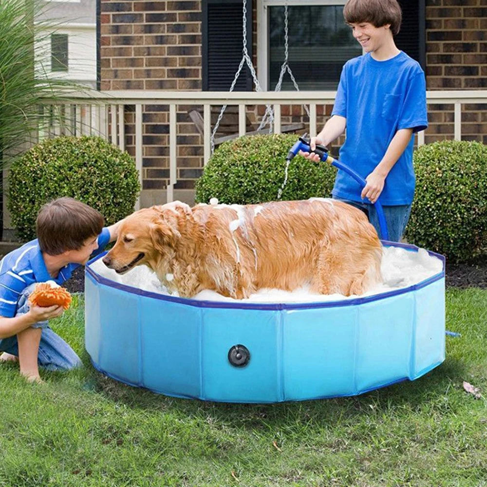 Dog Swimming Pool- Pool Cover-Portable- Plastic- Scratch Resistance Pet Pools