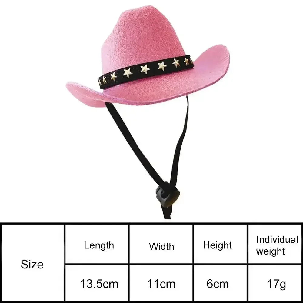 Adjustable Cowboy Dog Hat- Outdoor  Pet Accessories Dogs Headwear