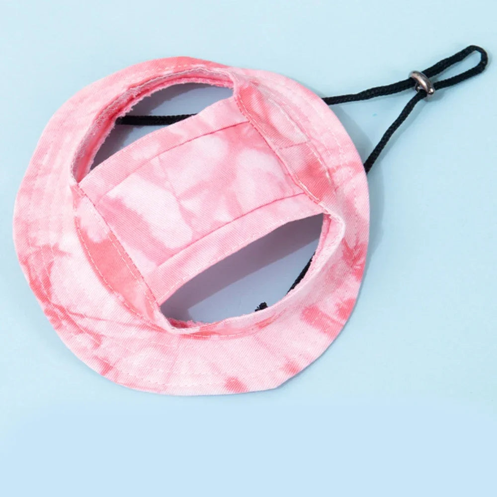 Pets Hat with Ear Holes- Adjustable Baseball Cap for SML Size Dogs- Summer Sun Cap- Costume/Apparel