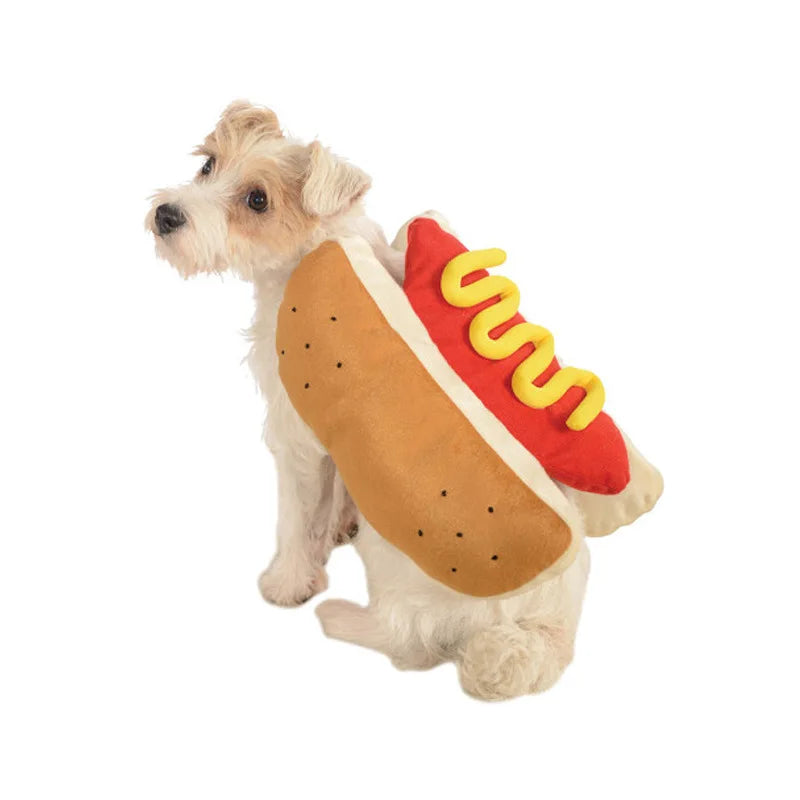 Cute Dog Costumes- Hot Dog Shaped Dachshund Sausage- Adjustable Clothes- Pet Apparel Dressing-Up-Sizes SML-Costumes/Apparel