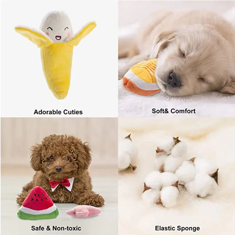 1PC Puppy Dog Plush Squeaky Toys for Small Medium Dogs -Aggressive Chewers-Dog Toys