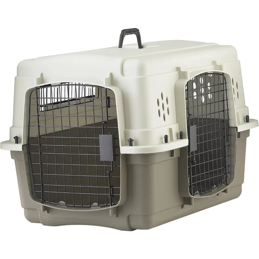Two Door Dog Crate - Designed for Air Transport - Side Door Dog Kennel - Easy to Clean Pet Crate
