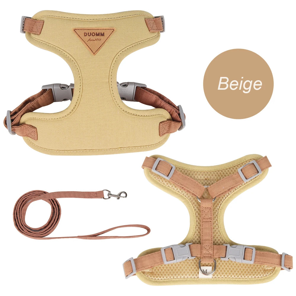 Newest Dog Harness/Leash Set-Adjustable Pet Harnesses Chihuahua Poodle Bichon-Sizes XS to L-Collars/Leashes