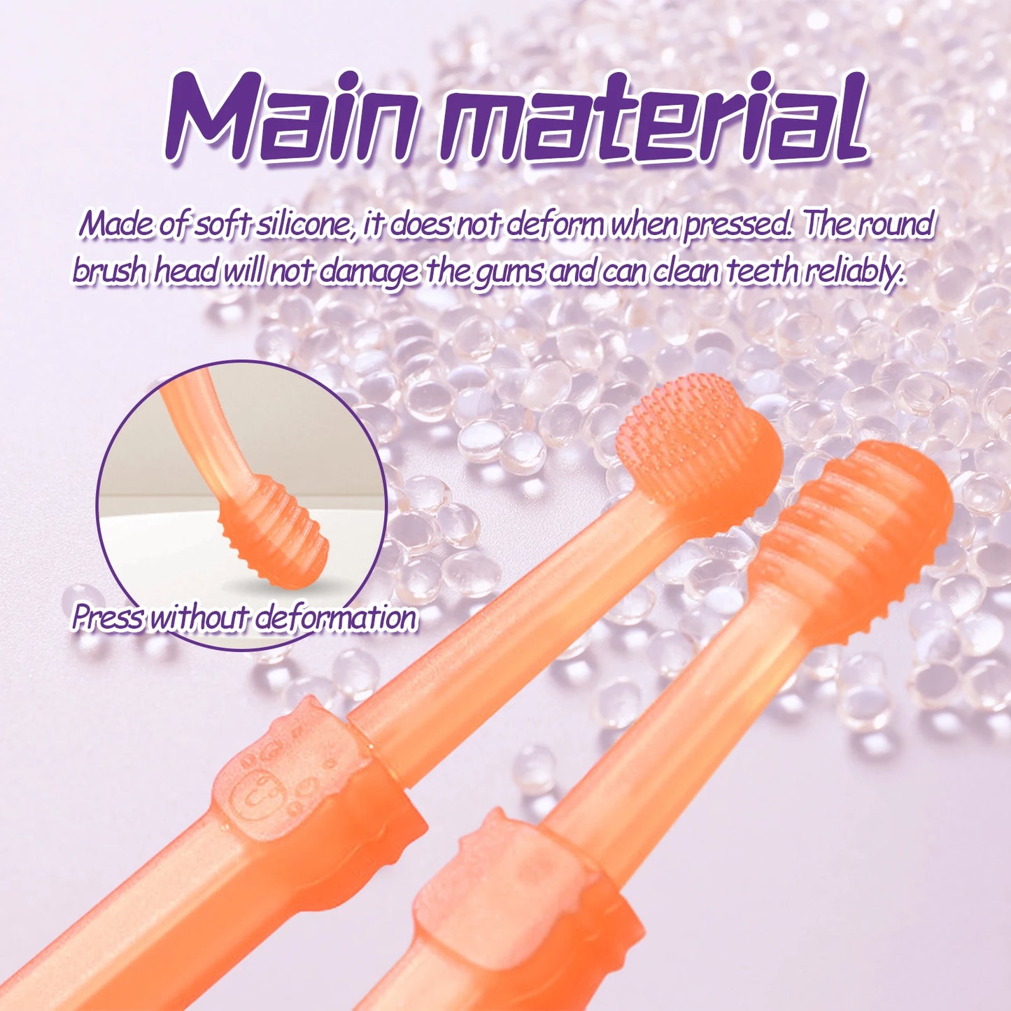 Yegbong mini Pet Tongue Brush + Toothbrush Silicone 2 Sets, Cats And Dogs Pet Oral Cleaning Health Care, Soft and won't Hurt Teeth