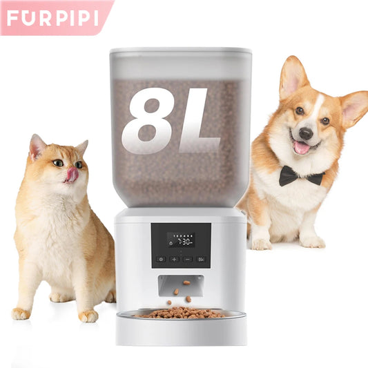 270.51oz Automatic Dog Feeder with Key Control- User-Friendly -Time Setting Food Feeder Dispenser for Dog