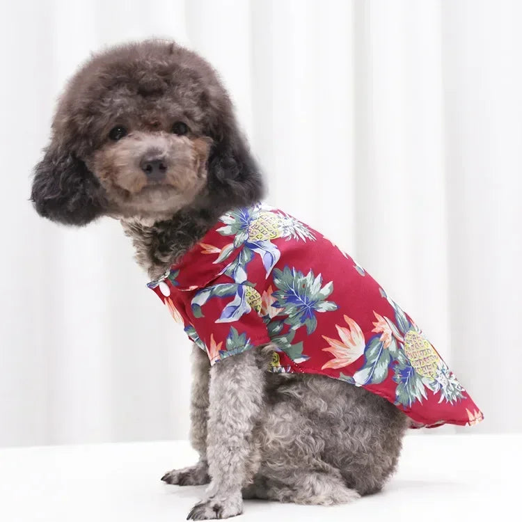 Hawaiian Style Pet Dog Shirts- Sand Beach Dog Shirts for Small Medium Dogs Puppy