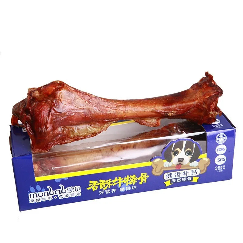 For Small /Medium size Dogs- Crispy Beef Bone Stick- Grinding Teeth and Strengthening -Delicious Nutritious Balanced Meat Flavorful Bone