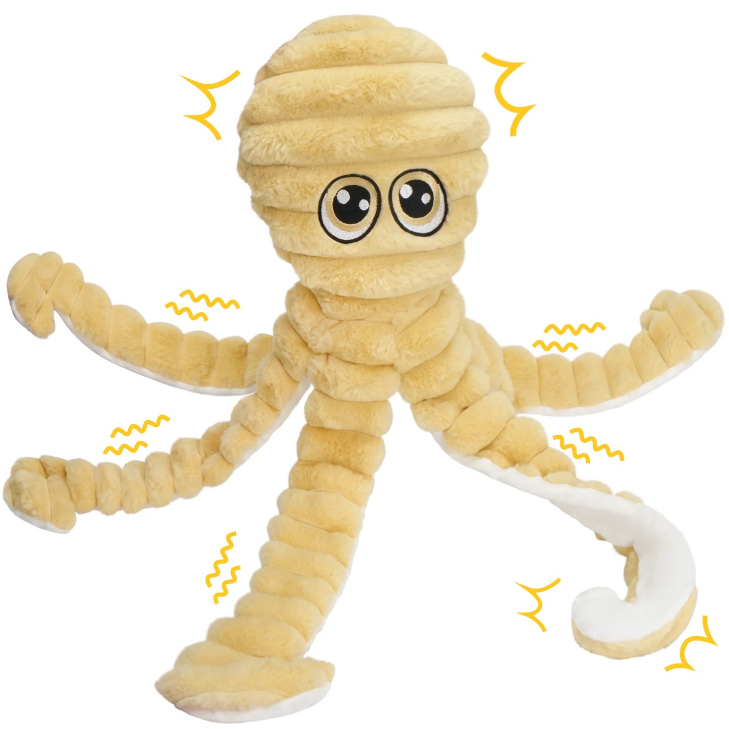 Octopus Design Dog teeth Grinding Squeaky Plush Toy- Chewing Toy- Interactive- For S M L Dogs-Dog Toys