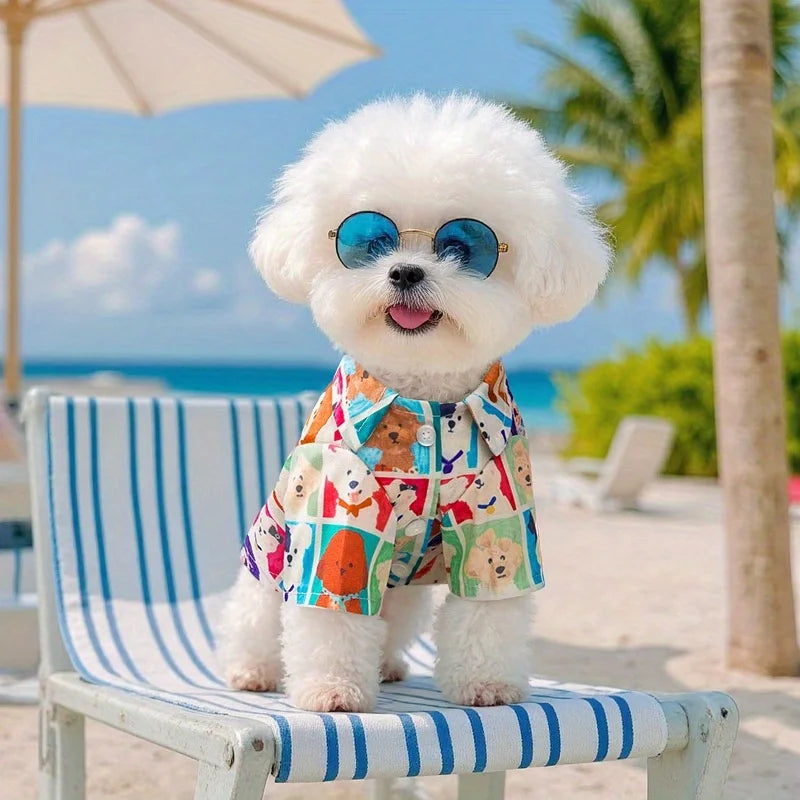 Cartoon Dog Shirt- Lightweight- Breathable-Stylish- Sizes XS-XL-Costumes/Apparel