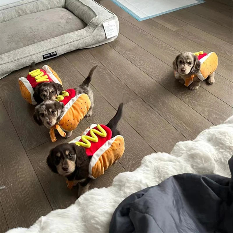 Cute Dog Costumes- Hot Dog Shaped Dachshund Sausage- Adjustable Clothes- Pet Apparel Dressing-Up-Sizes SML-Costumes/Apparel