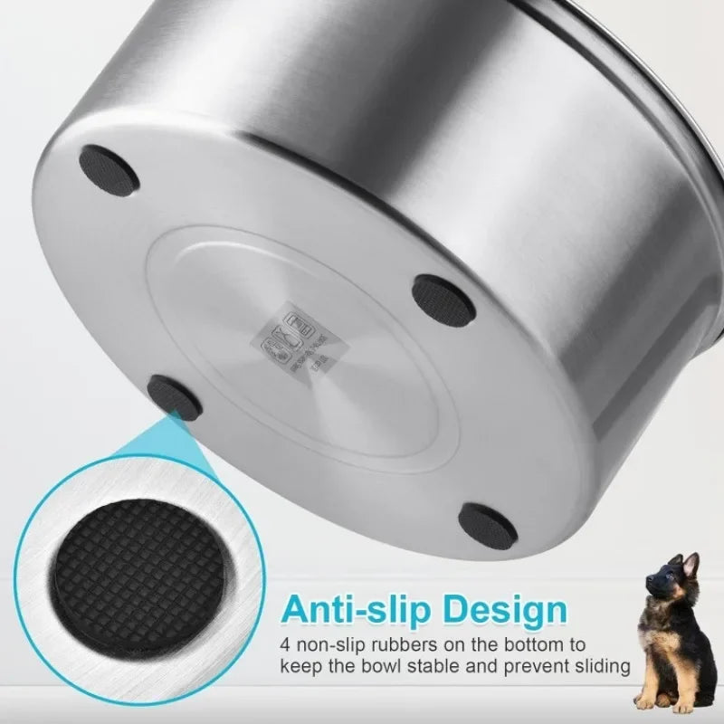 1L 3L Stainless Steel Dog Floating Water Bowl- No Spill- Anti-Splash Dog Water Dispenser- Non-Slip -Pet Bowls/Feeding