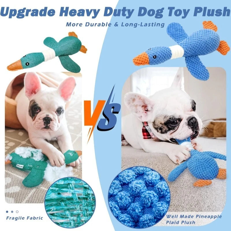 Duck Dog Toys for Aggressive Chewers-Squeak Toy-Dogs Interactive Plush Duck-Dog Toys