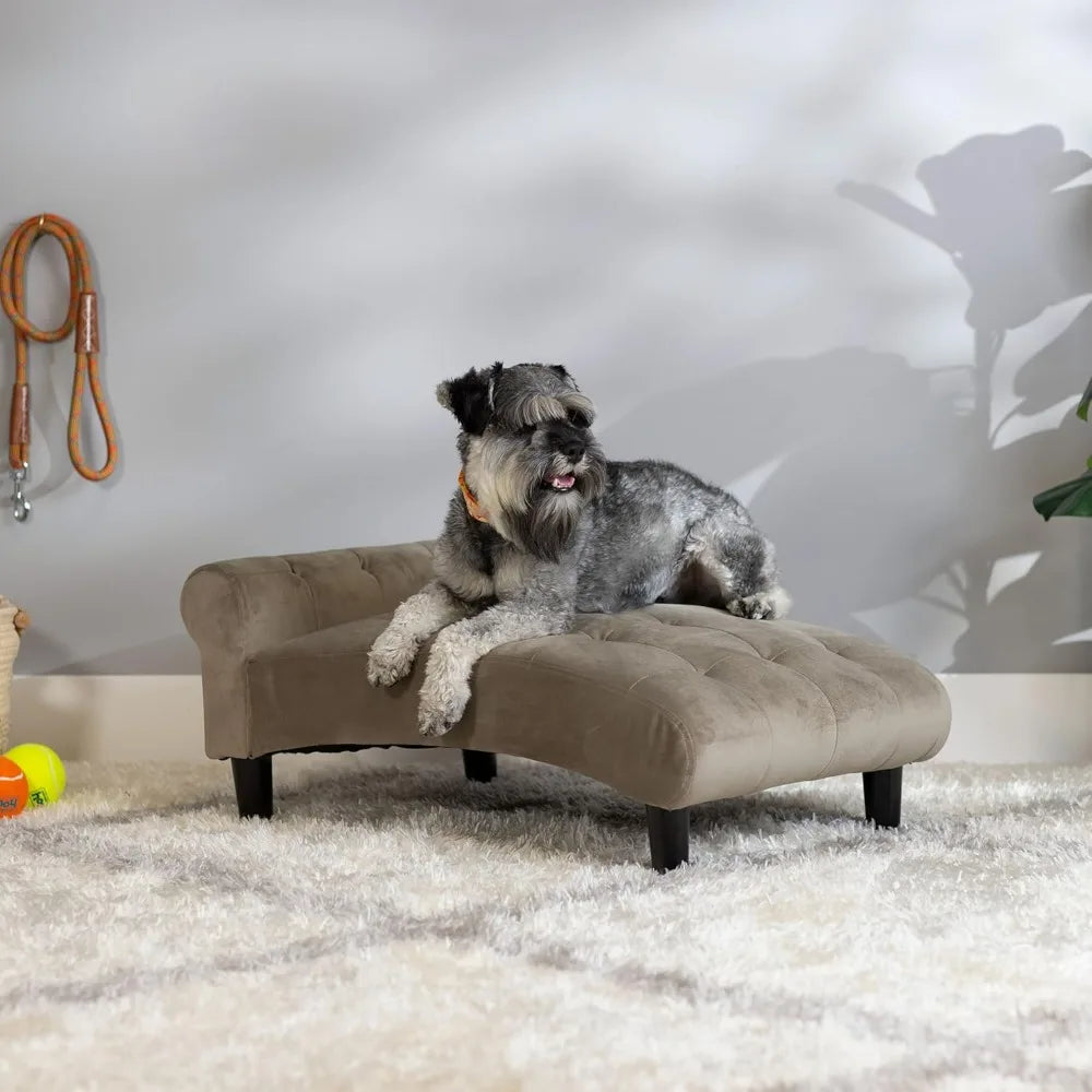 21" Wide Pet Chaise Lounge Bed for Small to Medium Dog  28.8" L x 20.3" W x 13.3" Th