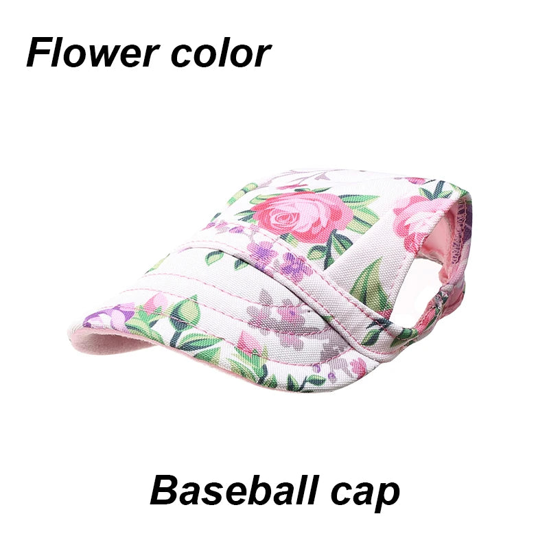 Dog Sunscreen Baseball Cap- Outdoor Sports Hat With Ear Holes- Adjustable- For Small Medium Dogs Cats Caps
