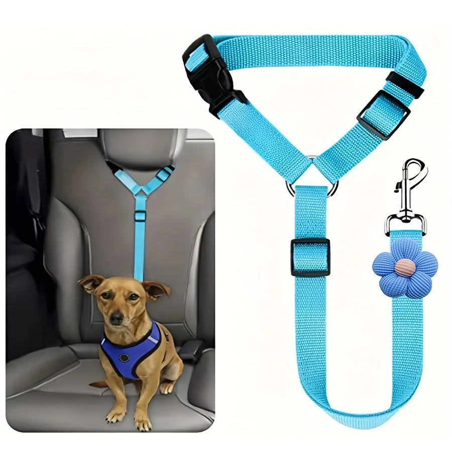 Dog Seat Belt for Vehicle- Secure Pet Car Tether Safety Leash for Dogs-Collars/Leashes