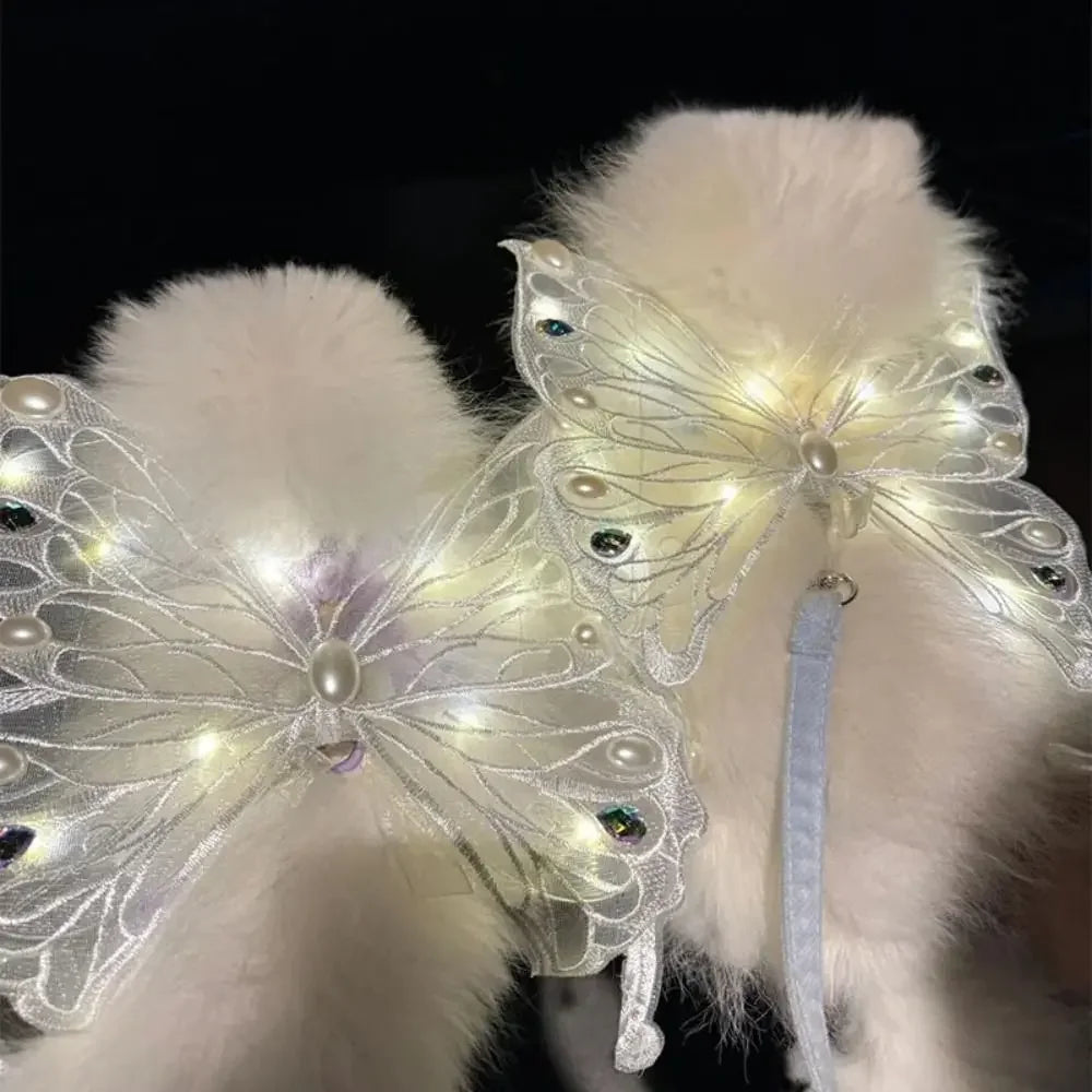 Dog Wings- Glowing Butterfly- Cute Accessories Dog Clothes for Small Medium dogs