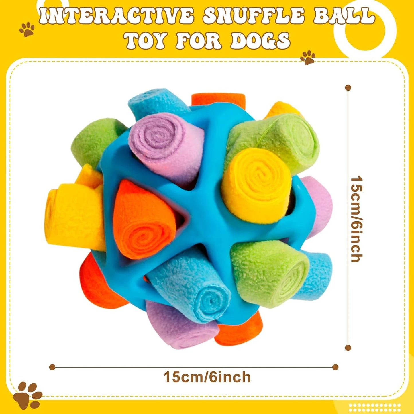 Colorful Vibrant and Long-lasting Dog Toy Ball - Perfect Chew for Small to Medium Breeds Resilient Interactive T