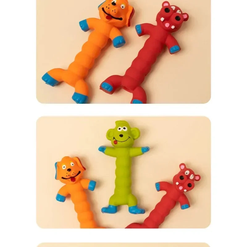 Cute Animal Shape Rubber Squeaky Sound Toy - Creative Puppy Pet Play Chew Toys