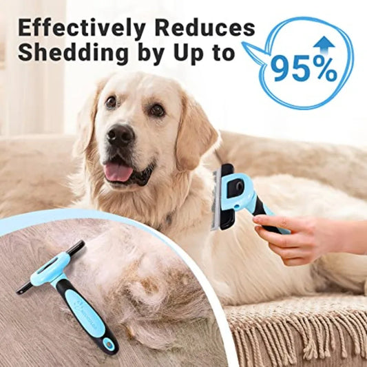 Pet Grooming Brush-De-Shedding Tool- Effectively Reduces Shedding-Pet Grooming