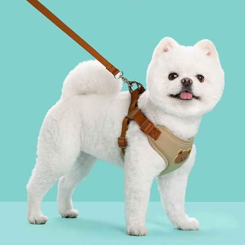 Pet Dog Harness/ Leash Set- Small/ Medium Dogs- Vest- Breathable -Chest Strap-sizes XS-XL-Collars/Leashes