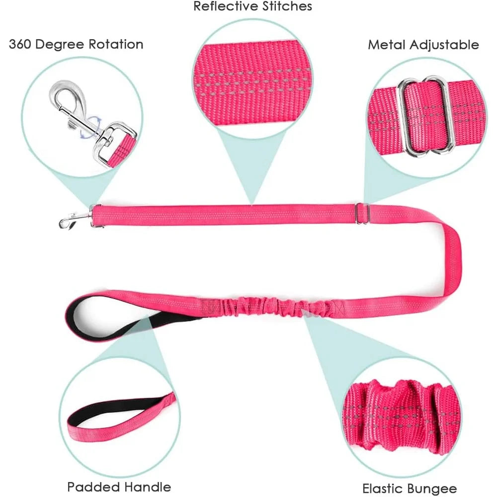 Soft Padded Dog Harness Leash Set -Adjustable Reflective Vest Small Dogs- Quick Fit Neck Chest Safe- Walking 4ft Leash